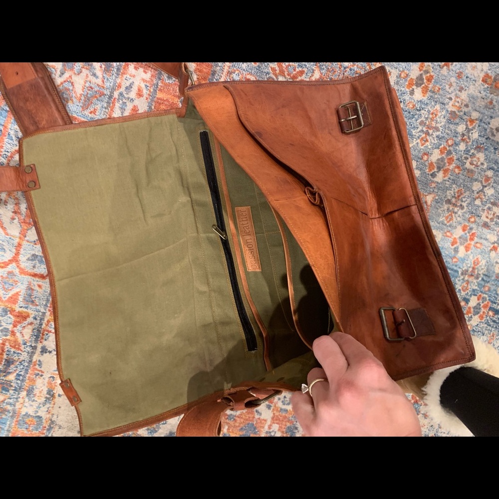 Genuine leather man bag 💼 satchel thing...